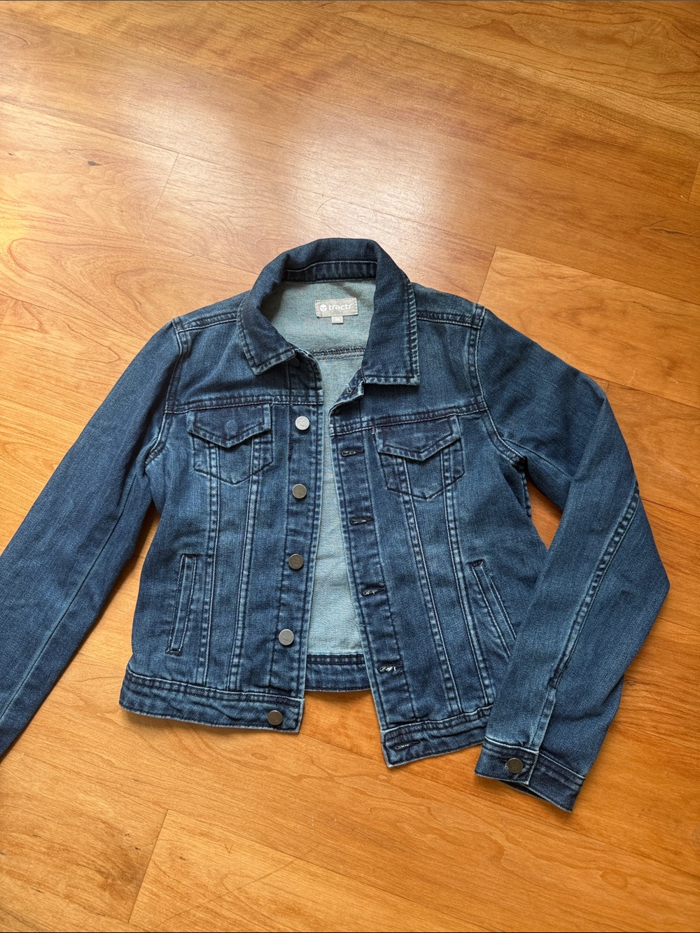 Tractr Girls Dark Blue Denim Jacket